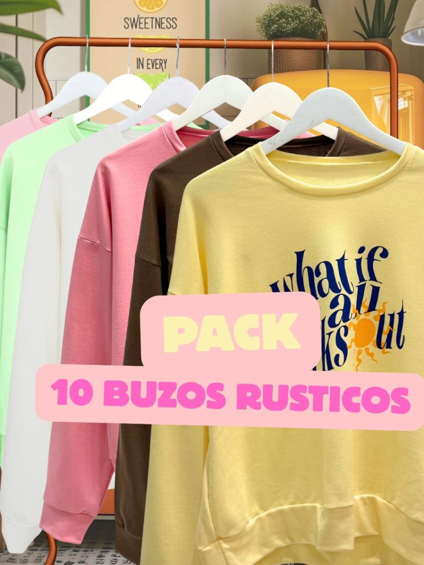 PACK DE 10 BUZOS RUSTICOS