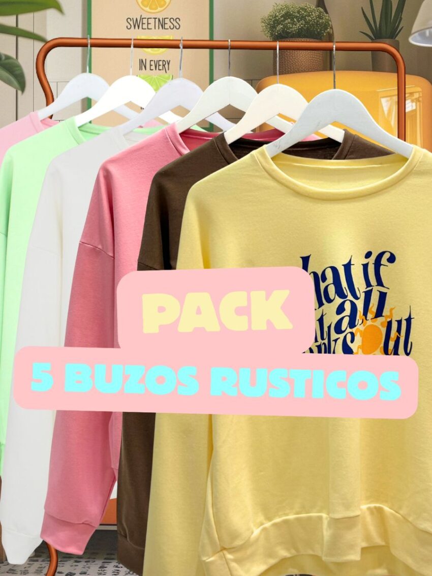 PACK DE 5 BUZOS RÚSTICOS