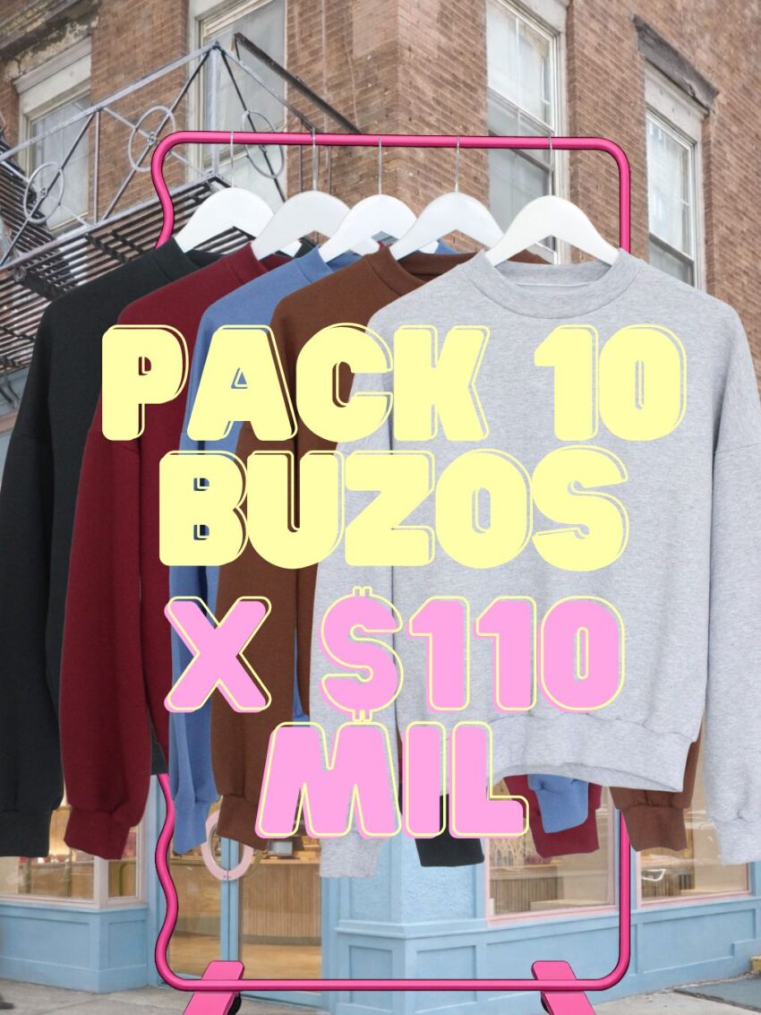 PACK DE 1O BUZOS DE FRISA LISOS