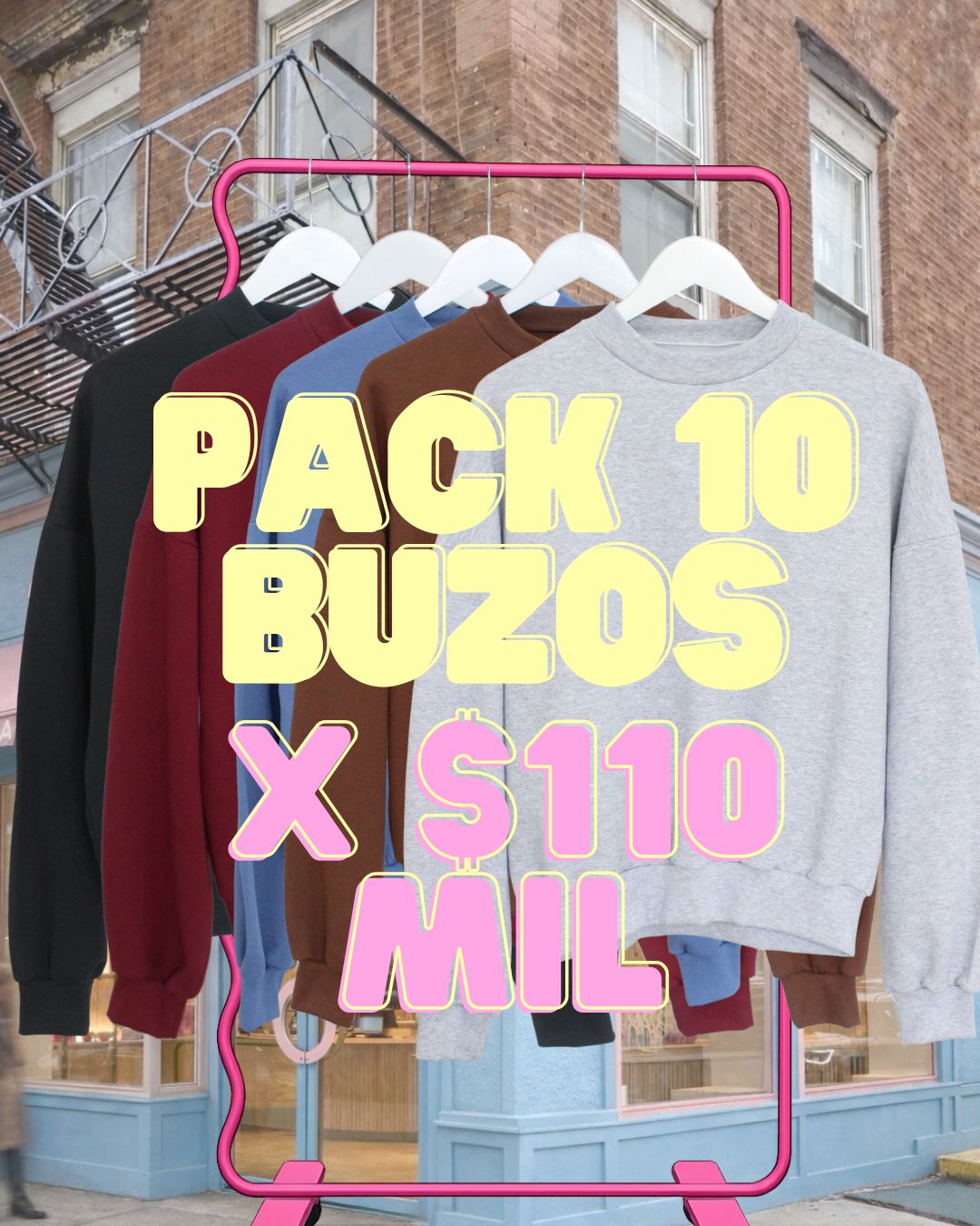 PACK DE 1O BUZOS DE FRISA LISOS