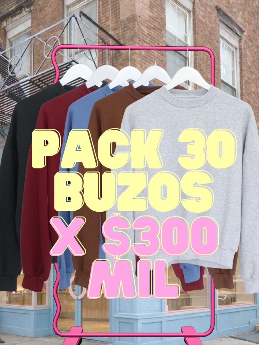 PACK DE 30 BUZOS LISOS DE FRISA