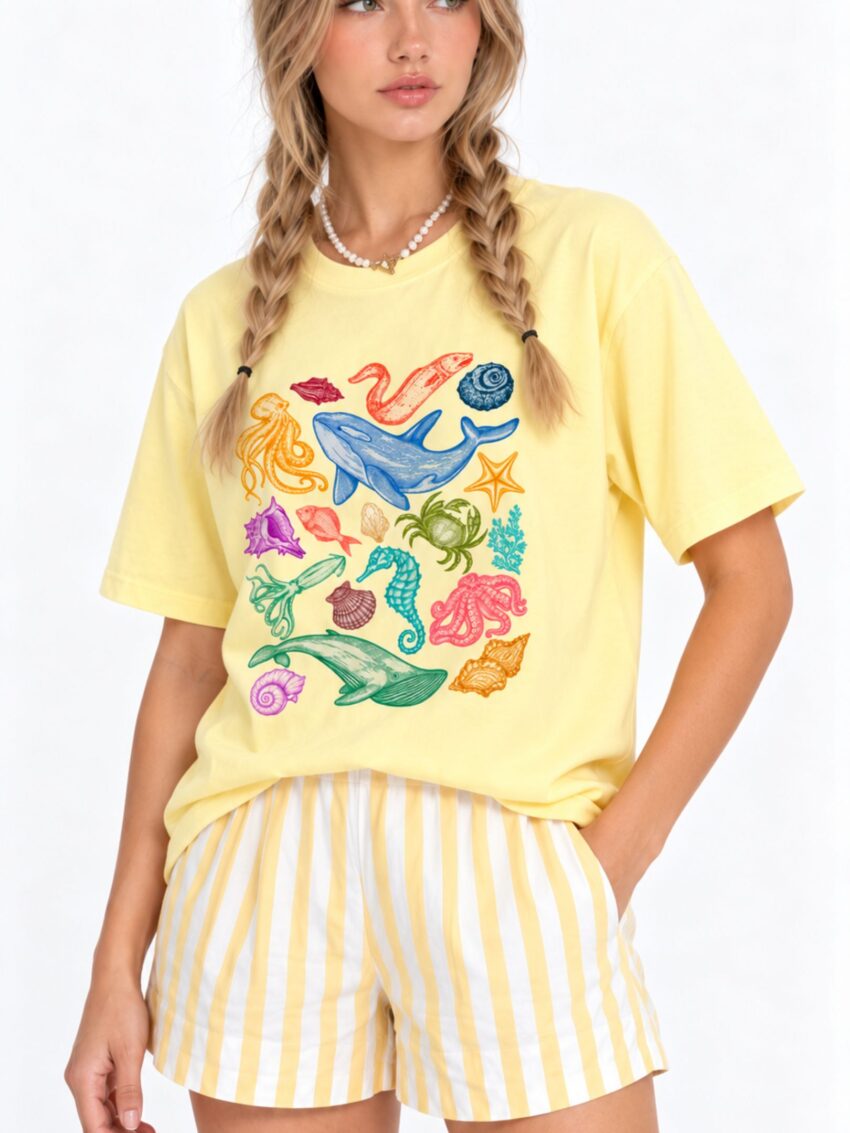 REMERA MARINE ANIMALS - Imagen 3