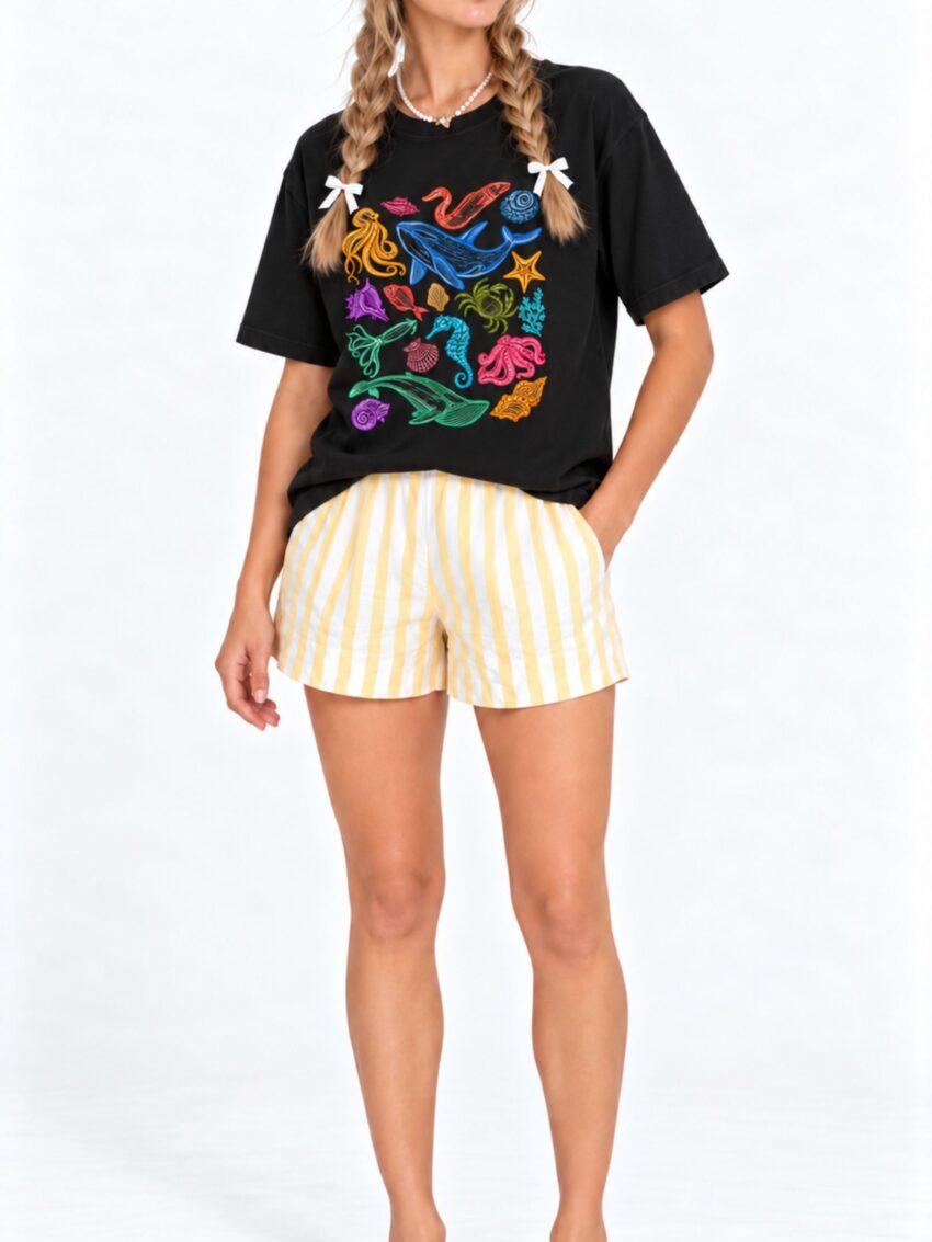 REMERA MARINE ANIMALS - Imagen 4